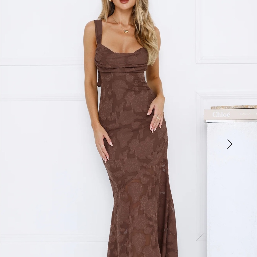 Hello Molly Chocolate Floral Maxi Dress